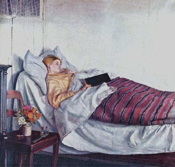 Michael Ancher The Sick Girl Spain oil painting art